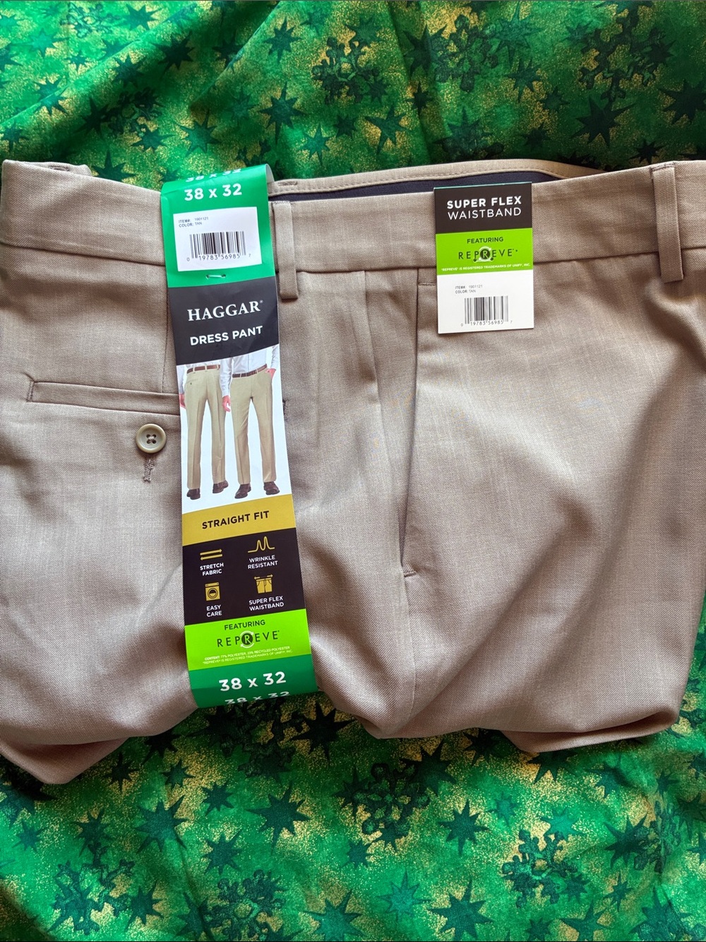 Haggar Straight-Fit Dress Pants in Taupe